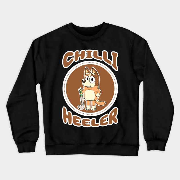 Chilli Heeler III Crewneck Sweatshirt by Gunung Sambojorka